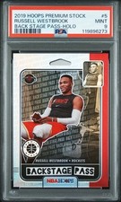 2019 Hoops Premium Stock Russell Westbrook Back Stage Pass HOLO PSA 9 MINT #5