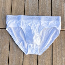 Calvin Klein CK men White Luxe Pima cotton hip brief underwear size S M