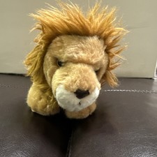 Aurora World Miyoni Lion Plush 8 Laying Down Tan With Mane Stuffed Animal Tags