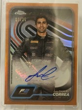 2024 Topps Chrome F1 Juan Manuel Correa Orange Auto 1/25