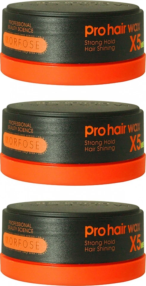 3 x Morfose Pro Hair Wax X5 Men 150ml Strong Hold Haarwachs Haar Wax