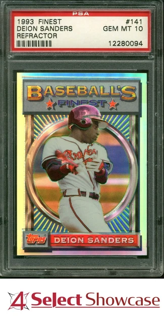 1993 FINEST REFRACTOR #141 DEION SANDERS BRAVES PSA 10