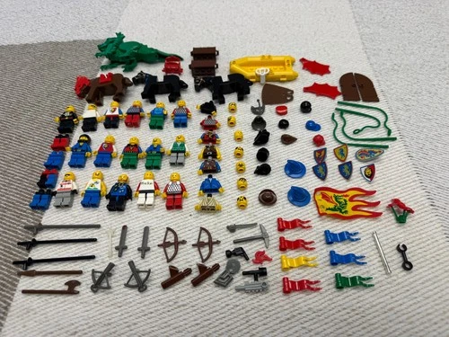 Genuine LEGO vintage Castle and Other vintage minifigure and accessories lot