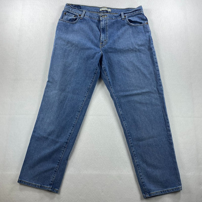 Levi Strauss 550 Mom's Denim Blue Jean Women's 16S Relaxed Tapered Blank Red Tab