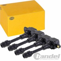 4X Hella ZÜNdspule 3 Polig FüR Nissan Primera 2.0 X-TRAIL 2.0 (4X4)+2.5 4X4