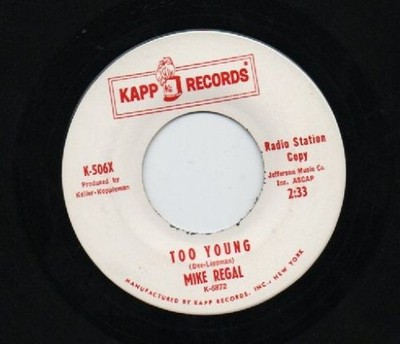 Doo Wop - MIKE REGAL & GROUP - Too Young