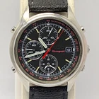 Seiko Chronograph 7T32-7060 Black Dial Vintage Men’s Watch – Chronograph Alarm
