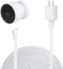 Power Adapter for Google Nest Cam Battery , with 16.4Ft/5M Weatherproof Chargin