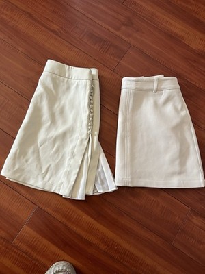 2 Pair Women s Commense White Skirts Size Small