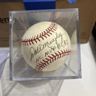Dale Murphy Signed Baseball With 82 83 NL MVP INSCRIPTION