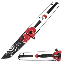 Anime Inspired Sasuke Kusanagi Grass Cutter 9" Spring Assisted Pocket Knife
