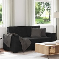 2-Sitzer Sofa Samt Schwarz 180X78X84 Cm