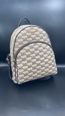 NWT Michael Kors  Backpack MK Logo medium beige & Brown