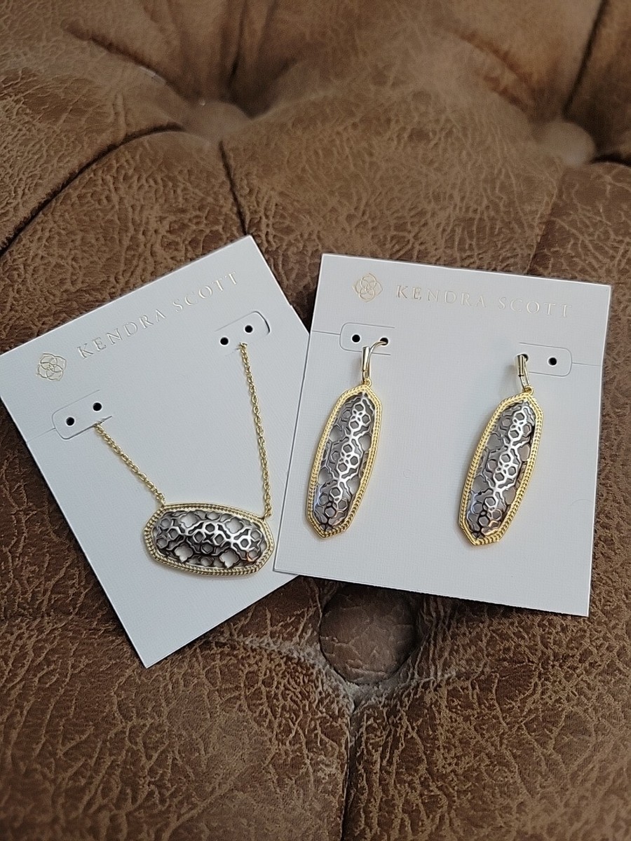 【SALE】PDPAOLA◆Silver 925 x 18k DetroitフープピアスSet◆ KS Dollie & Brenna Filigree Gold Silver Plated Necklace