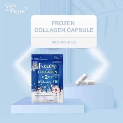 2xFrozen Kollagen 2in1 Whitening X10 L-Glutathion 3.000 mg 60 Kappen