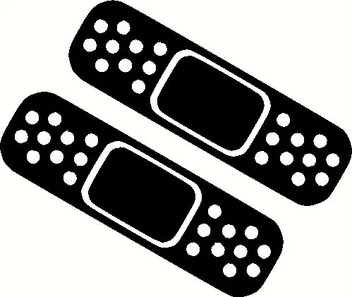 (2) Pegatinas de vinilo negras de 5" JDM BandAid Band-Aid cubierta antiarañazos para parachoques de automóvil Foto 2 de 2