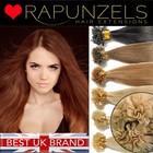 18" NAIL U TIP KERATIN PRE-BONDED REMY HUMAN Hair Extensions RAPUNZELS UK