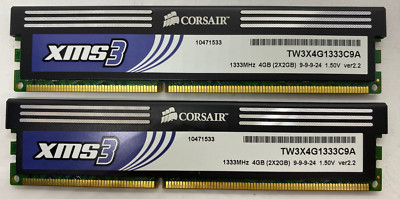 Corsair XMS3 4GB (2x2GB) DDR3 TW3X4G1333C9A 1333Mhz 9-9-9-24 1.50V ver2.2 #R2474