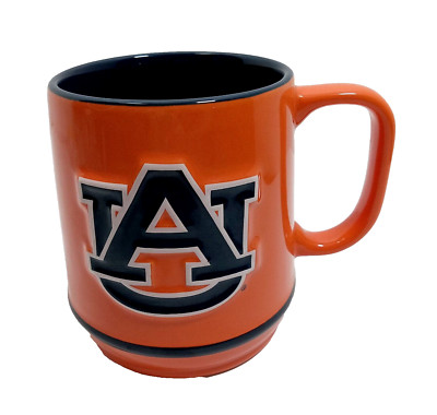 Auburn Tigers NCAA 15oz 3D Coffee Cup Mug Orange Blue