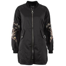 MANGO Damen Übergangsjacke 1305-5003 Parka Bordy Schwarz / S / Jacke