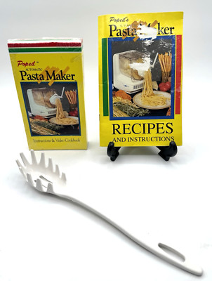 Ron Popeil Ronco Pasta Maker P400 PARTS - Recipes & Instruction Book & VHS Tape