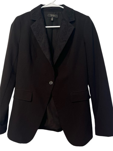 Jessica Simpson Fitted Blazer 3/4 Sleeve Business Top Jacket Black Size S