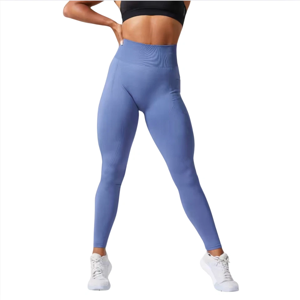 Legging Femme Yoga Taille Basse Push Up Sans Couture Sport Fitness 10 Couleur - Photo 2/4