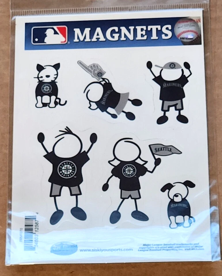 Seattle Mariners Family Magnets MLB Licensed Baseball - Image 3 of 3
