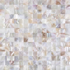 Jhana Tile Peel N Stick Wall Decor Genuine Shell Mosaic, PSSM 102 Natural Color