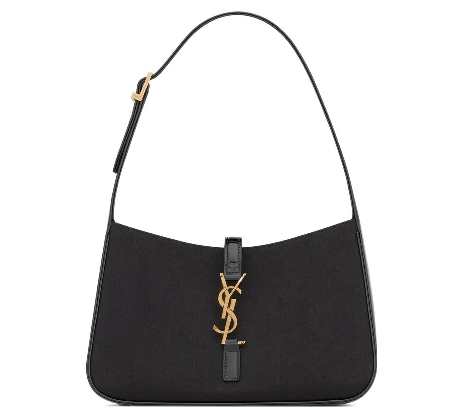 Borsa Saint Laurent Le 5 À 7 Hobo in pelle nera