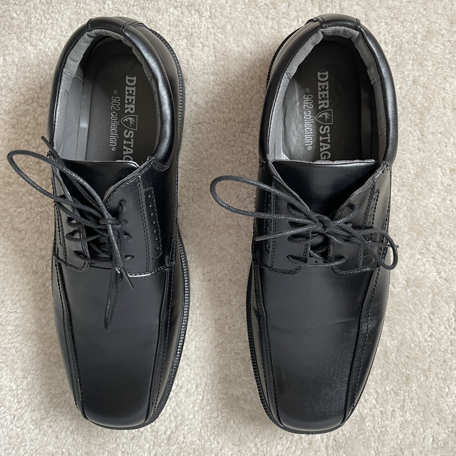 SAOLA Scarpe eleganti uomo cervi taglia 14W nere Williamsburg 902 collezione Oxford nuove