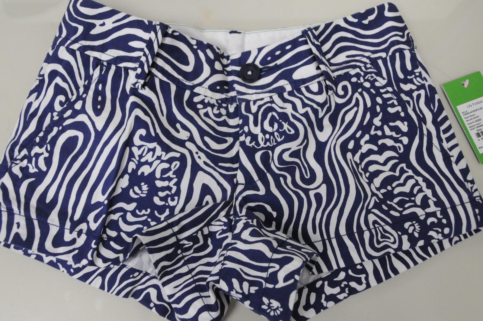 Short De Bain Lilly Pulitzer Walsh - Taille 00, Bleu Marine, Neuf Avec étiquettes