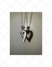 1/2 Ct Diamond Heart Pendant in Sterling Silver