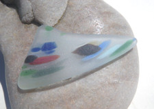 Sea Glass, Large Multi Color Blue Red Green Purple