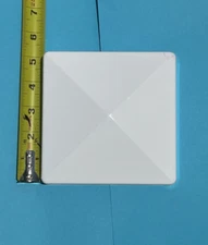 Pyramid White PVC Vinyl Post Caps Fence Post Caps Deck Flat Cap Horse Cap