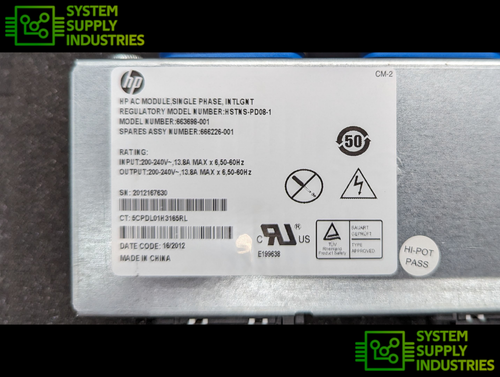 HP BL C7000 1-Phase AC Power Module 666226-001 - Picture 4 of 4