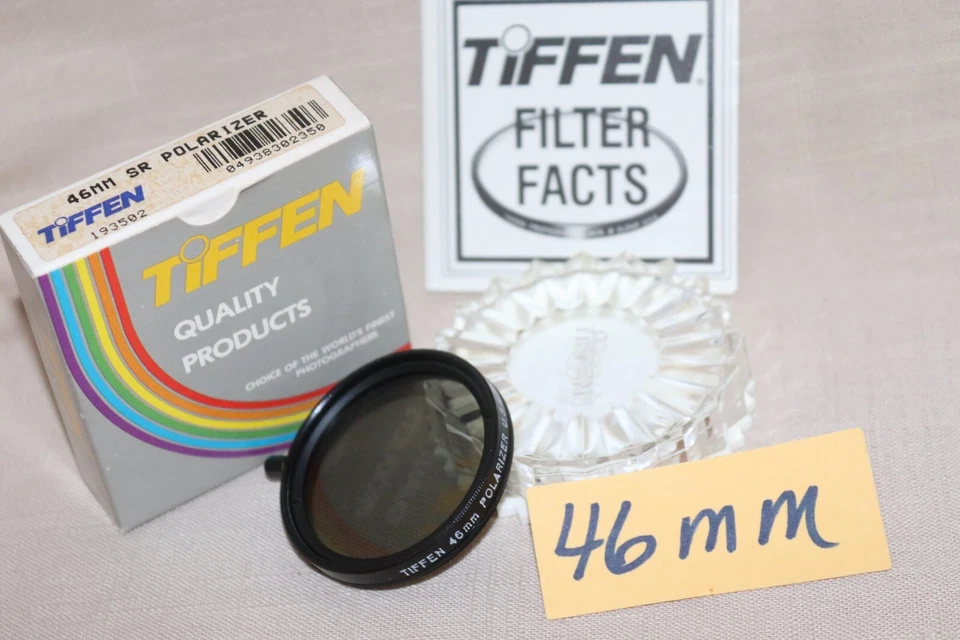 New Vtg TIFFEN 46mm Polarizer FILTER 46mm Linear Polarizing Filter f/SLR Cameras - Image 2 of 4