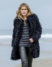 Celtic And Co Real Sheepskin Shearling Himalayan Coat Jacket Mongolian Fur S Uk8