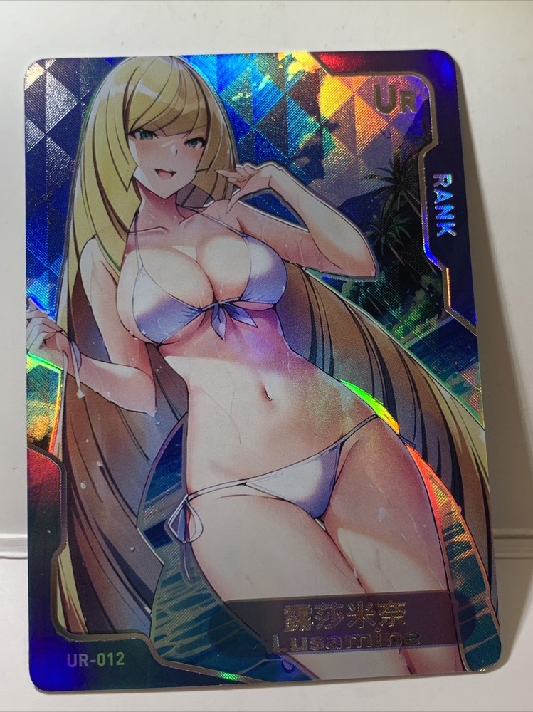 Lusamine Trainer Sexy UR 12 Senpai Goddess Haven 2 Waifu Card Girl Doujin Anime