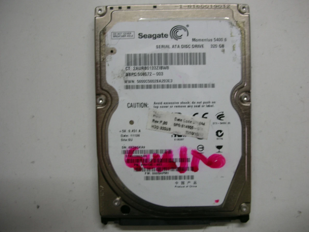 Disque Dur Interne HDD Seagate Momentus Thin 320 Go - 2,5 - Accessoires informatique