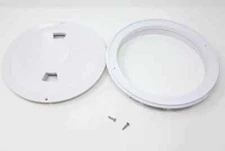 QuikSkim Deck Lid & Ring (White) - Pentair In-Floor(A&A) Pool Parts