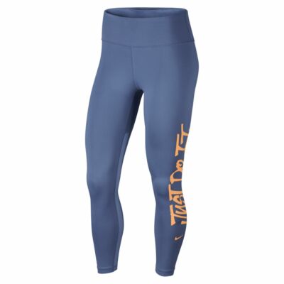 NIKE ONE DRI-FIT WOMENS PERFORMANCE TIGHTS GRAFFITI PRINT JDI BLUE  #CT5188-NWT