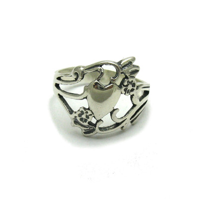 Echt Sterling Silber Ring massiv 925 Herz R001661 Kaiserin nickelfrei