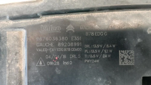 9676036380 Piloto Delantero Izquierdo para CITROEN C4 PICASSO/SPACETOURE 1080553 - Imagen 3 de 4