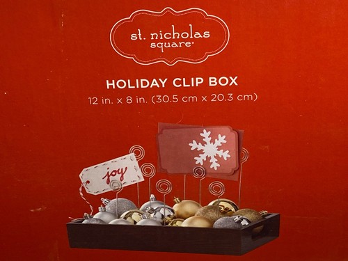 St. Nicholas Square Holiday Clip Box & Photo & Note Holder New In Box - Picture 3 of 8