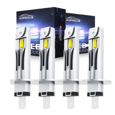 H1 H1 LED Headlight Bulbs Conversion Kit High Low Beam Super Bright 6500K White