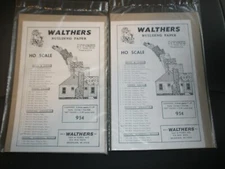 2 NEW Vintage Walthers Asphalt Shingles Building Paper HO Scale Red & Black (R3)