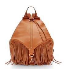Rebecca Minkoff Julian Almond Pebbled Leather Fringe Backpack Excellent