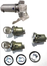 New GM OEM Chrome Ignition/Doors/Trunk Lock Key Cylinder Set With Keys To Match