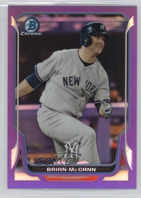 2014 Bowman Chrome Purple Refractor 45/150 Brian McCann #141 0o9